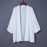 Kimono Court Blanc Femme