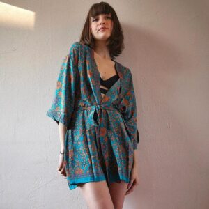 Kimono Court Femme en Soie