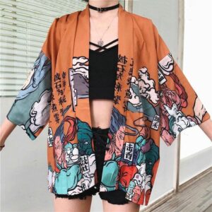 Kimono Court Japonais Femme