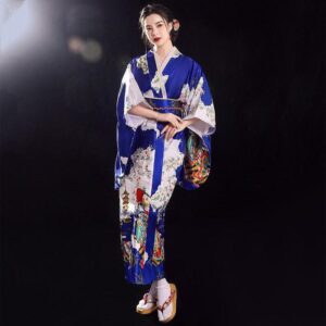 Kimono Traditionnel Bleu