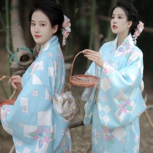 Kimono Traditionnel Bleu Ciel