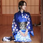 Kimono Traditionnel Femme Bleu