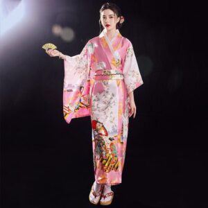 Kimono Japonais Rose femme