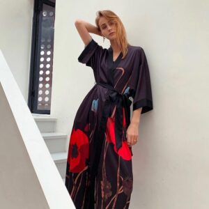 Kimono Pyjama Long en Manche Courte