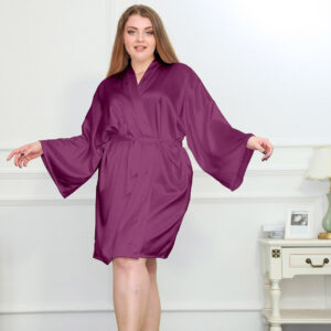 Kimono Femme en Satin Court