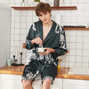 Peignoir Kimono Satin Homme