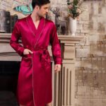 Peignoir Satin Soie Homme Luxe