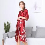 Robe Kimono Longue Rouge