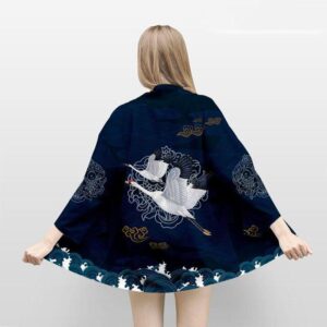 Veste Kimono Bleu Nuit